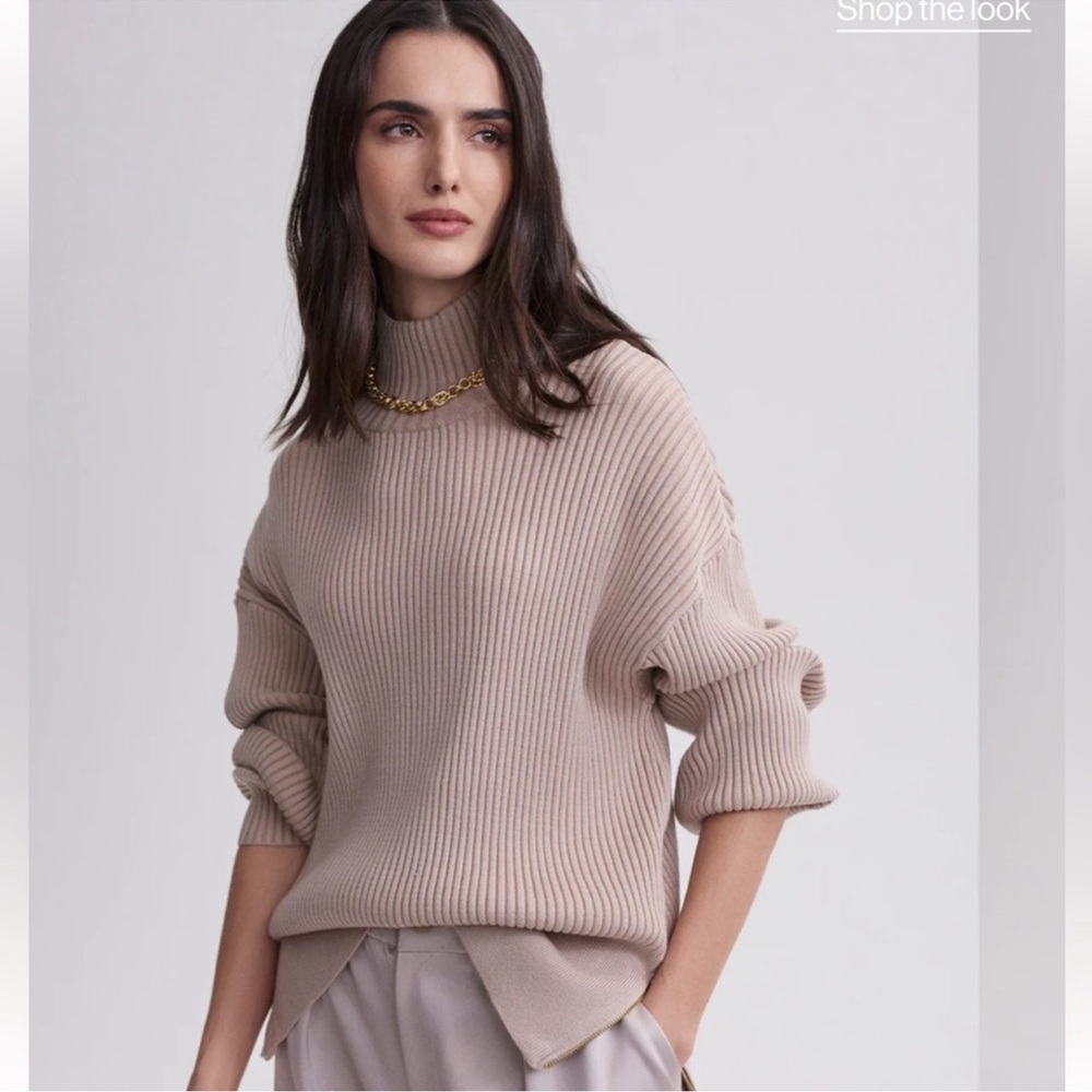 Varley Mayfair mock neck knit sz L